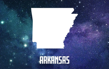 State shape of Arkansas in galaxy sky