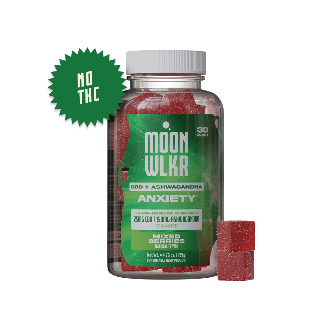CBD:Ashwagandha Stress Relief Gummies — Mixed Berry - Moonwlkr