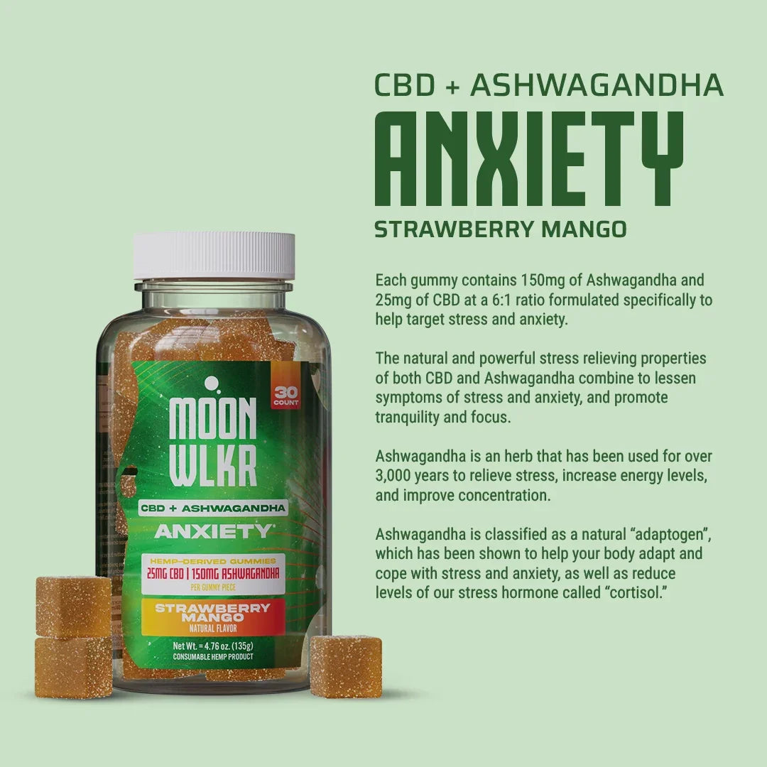 CBD and ashwagandha anxiety gummies benefits