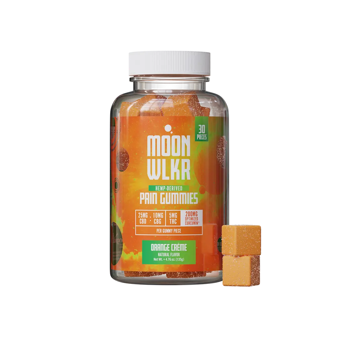 CBD : CBG : THC Pain Relief Gummies — Orange Creme - Moonwlkr