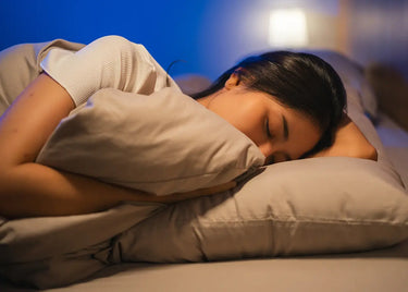 Woman sleeping deeply on CBN and CBD