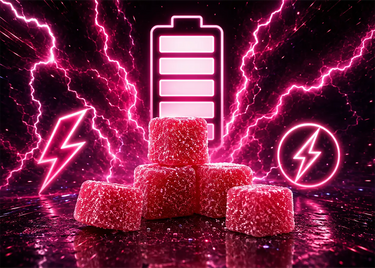 full battery and lightning bolts of energy