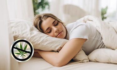 Woman sleeping from Zero THC Gummies