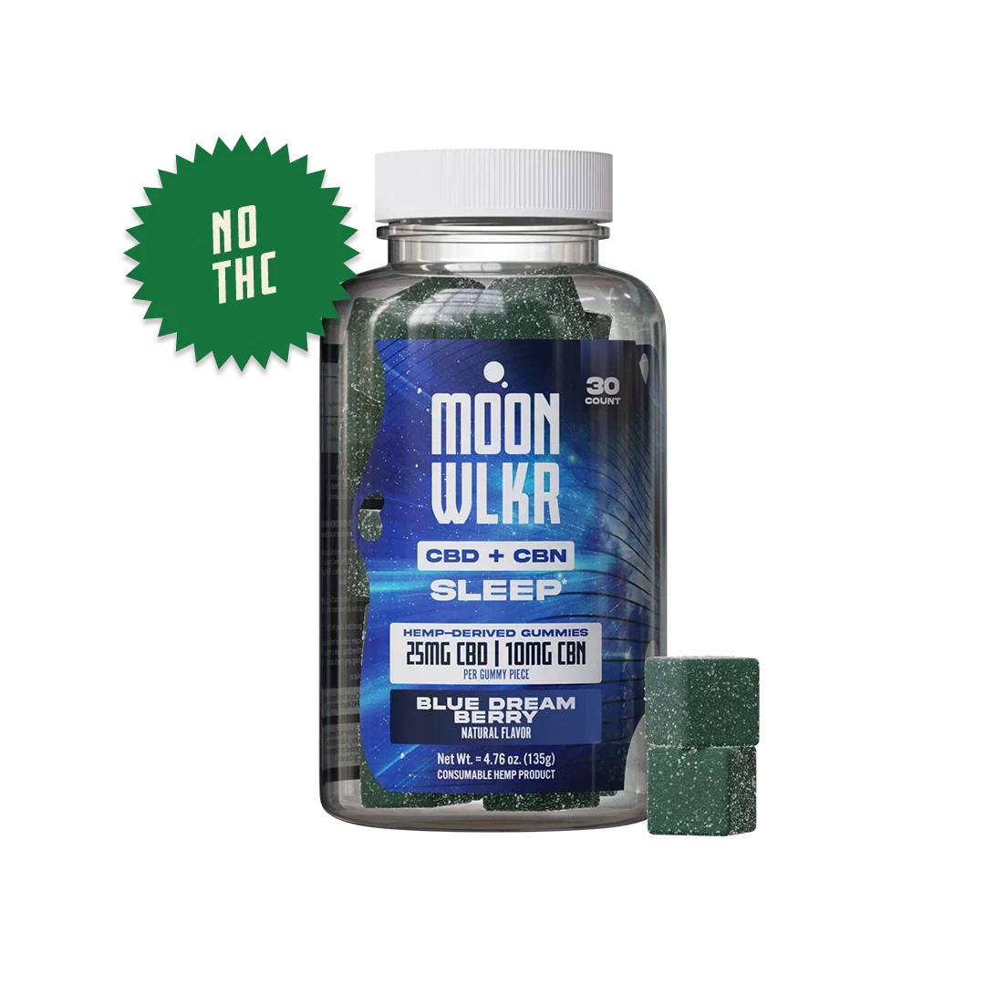 CBD and CBN sleep gummies in blue dream berry flavor