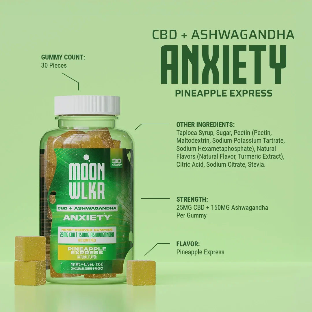CBD and Ashwagandha anxiety gummy ingredients