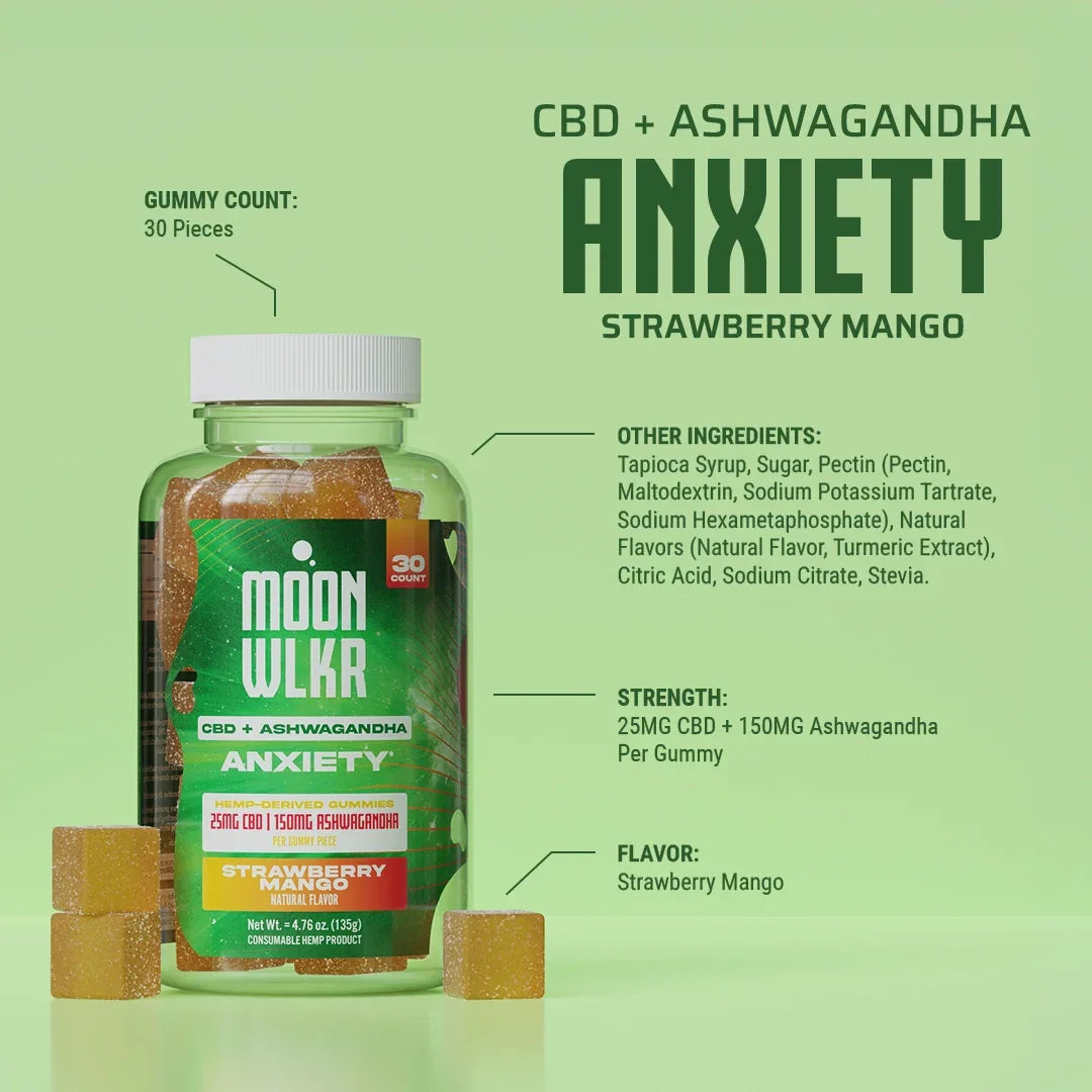 CBD and Ashwagandha anxiety gummy ingredients
