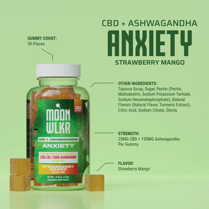 CBD and Ashwagandha anxiety gummy ingredients