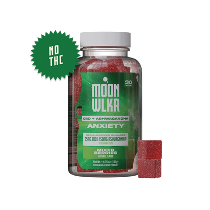 CBD:Ashwagandha Stress Relief Gummies — Mixed Berry - Moonwlkr