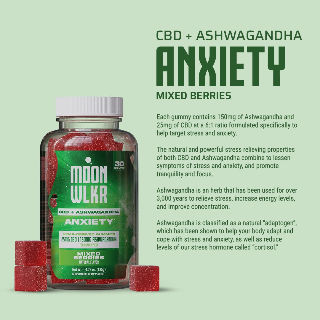CBD and Ashwagandha Anxiety gummies benefits