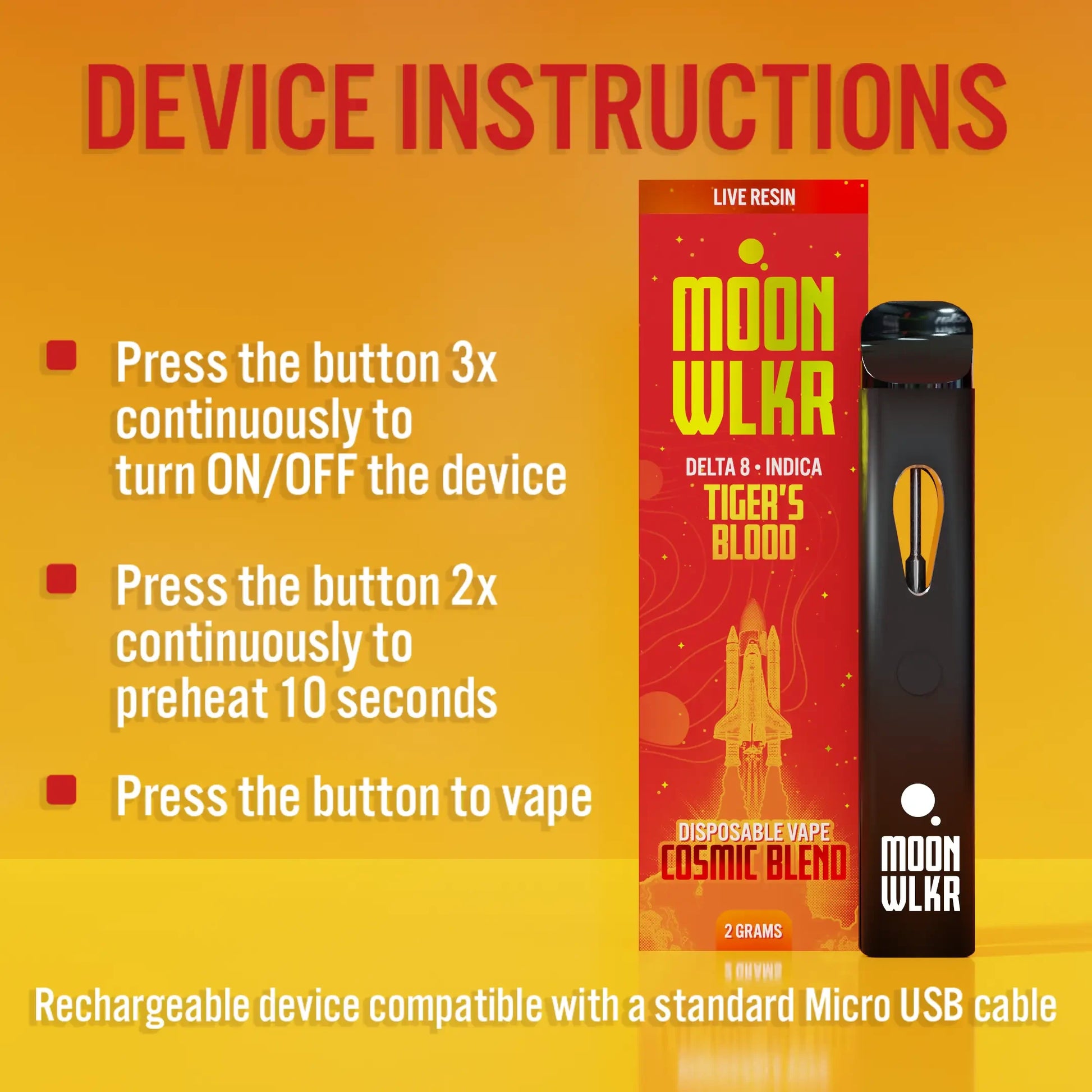 tigers blood disposable vape Delta 8 2G Disposable — Tiger's Blood