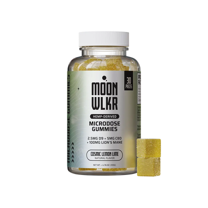 Delta 9 THC microdose gummies in cosmic lemon lime flavor