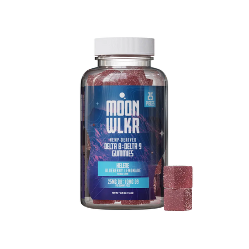 Delta 8 and Delta 9 THC Gummies in blueberry lemonade flavor