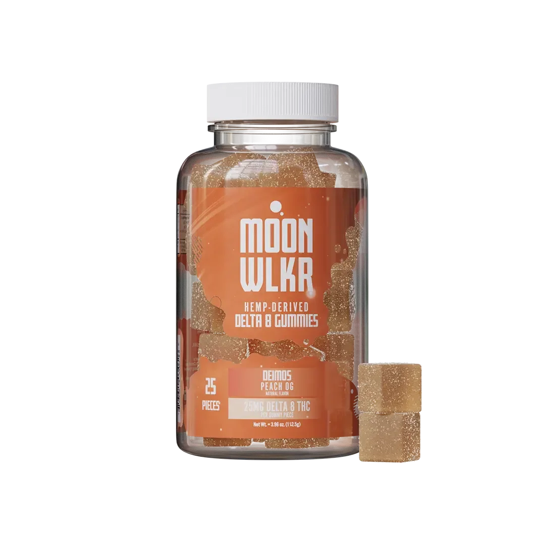 Delta 8 gummies in peach OG flavor