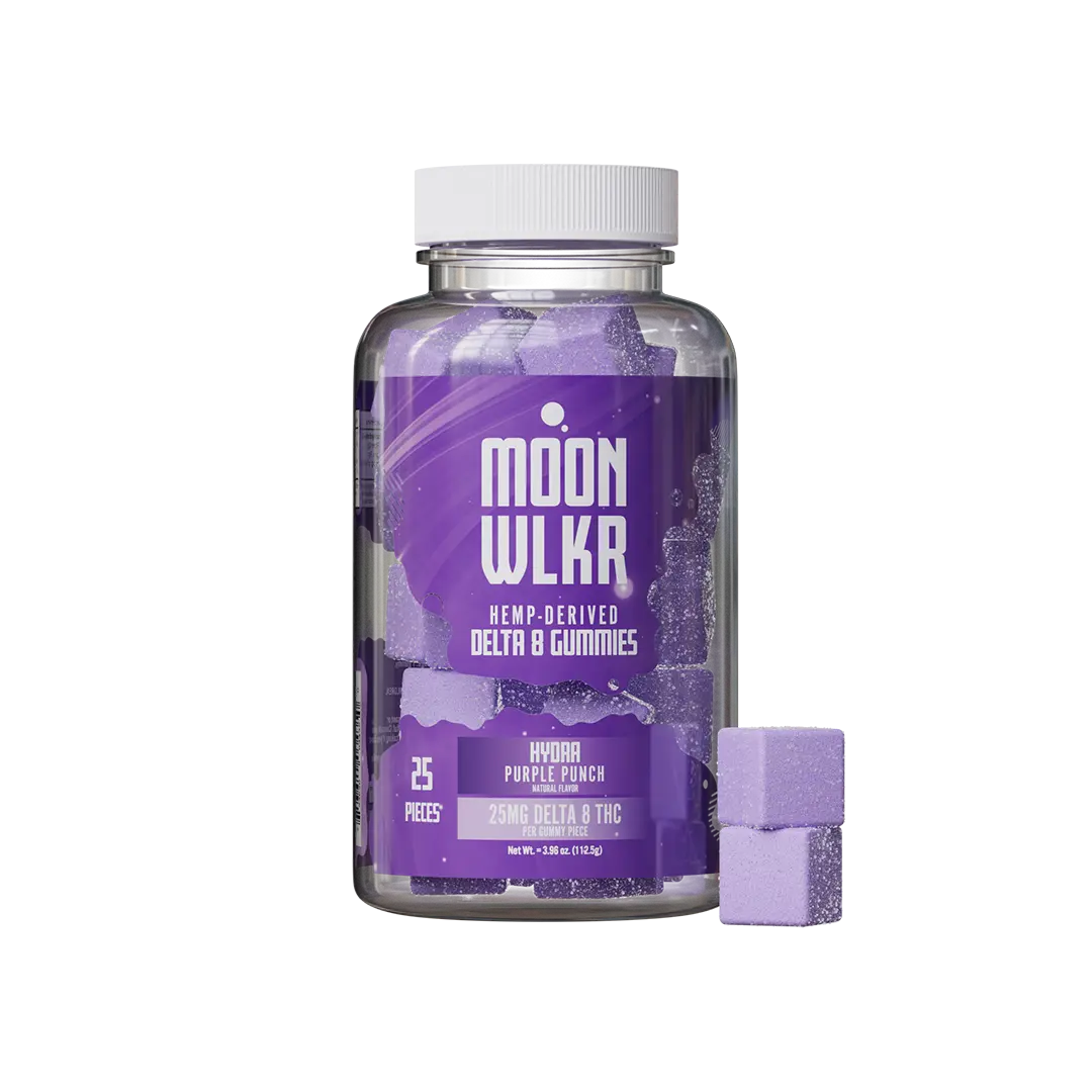 Delta 8 gummies in purple punch flavor