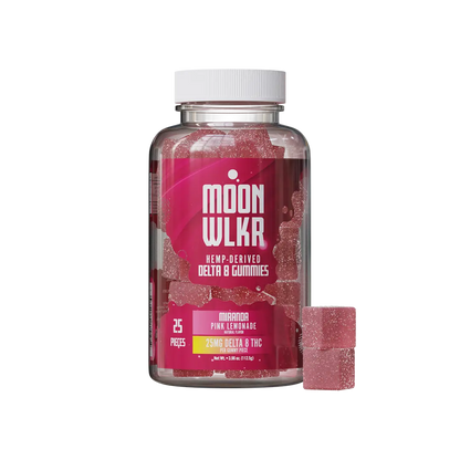 Delta 8 gummies in pink lemonade flavor