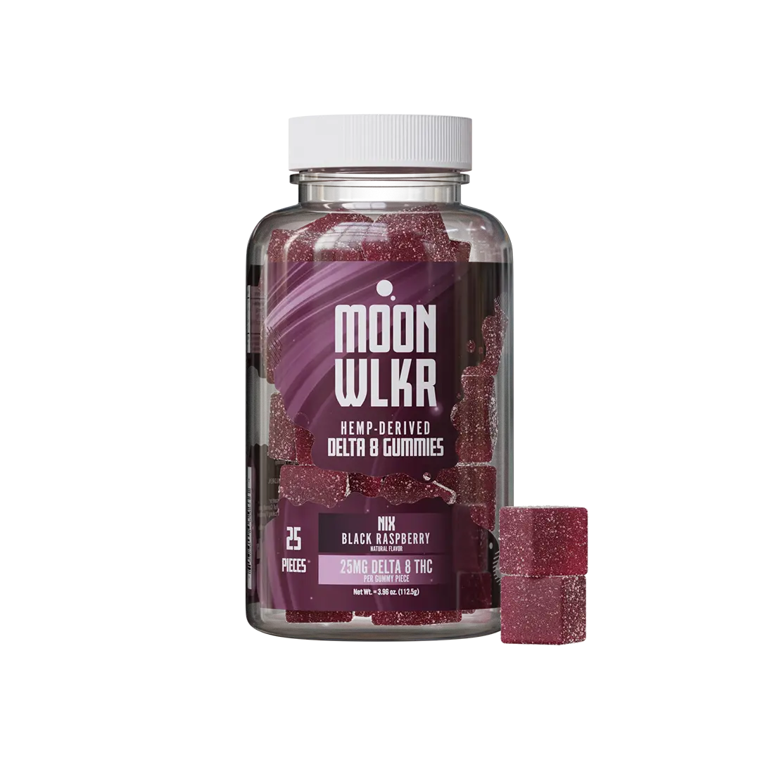 Delta 8 gummies in black raspberry flavor