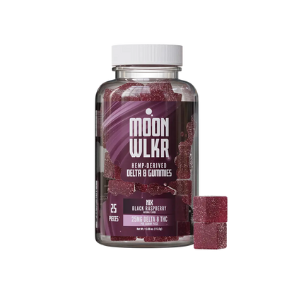 Delta 8 gummies in black raspberry flavor