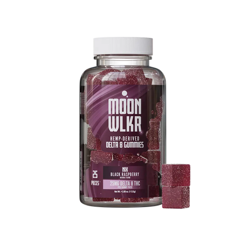 Delta 8 gummies in black raspberry flavor