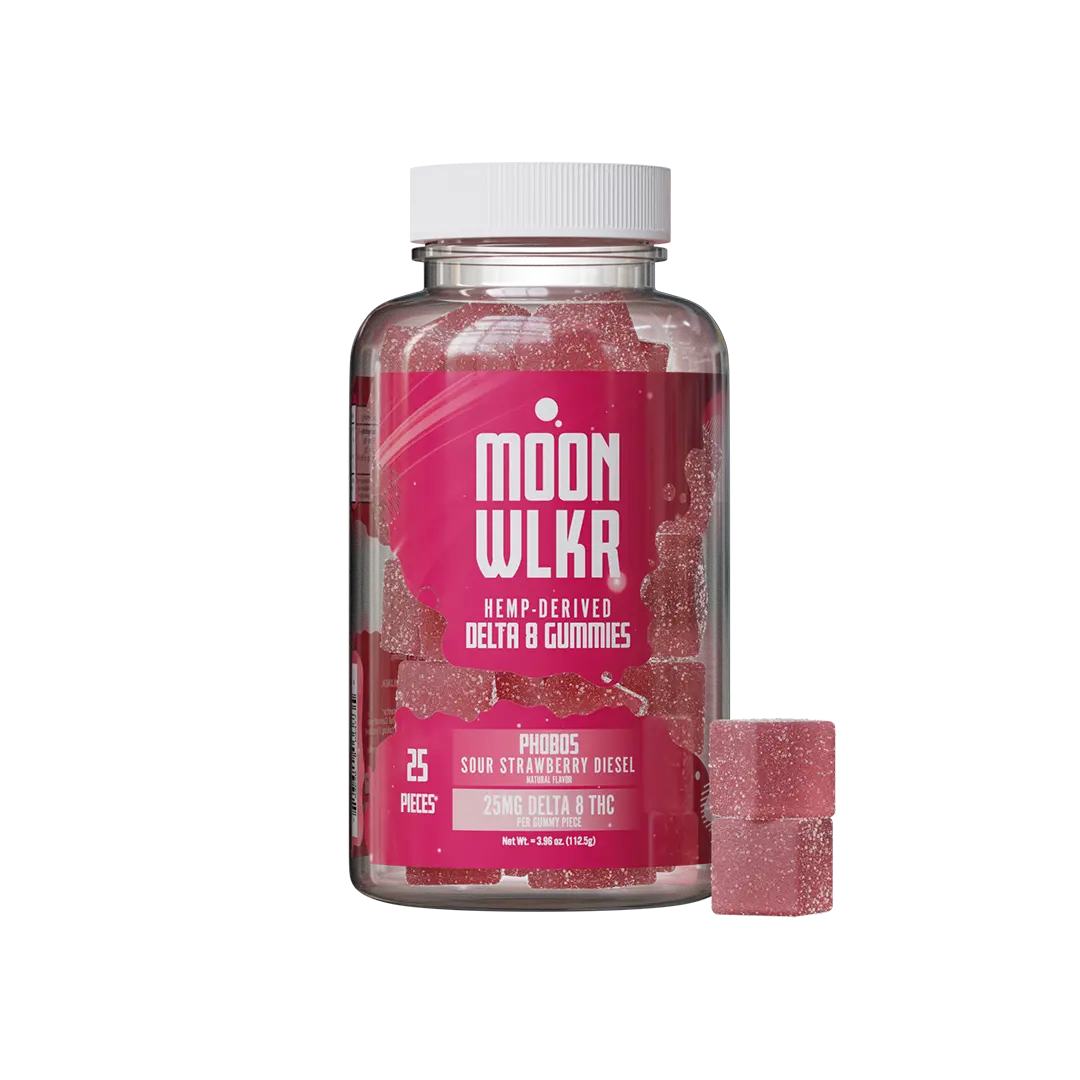 Delta 8 gummies in sour strawberry diesel flavor