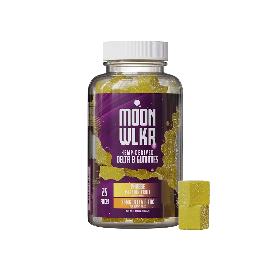 Delta 8 gummies in passion fruit flavor