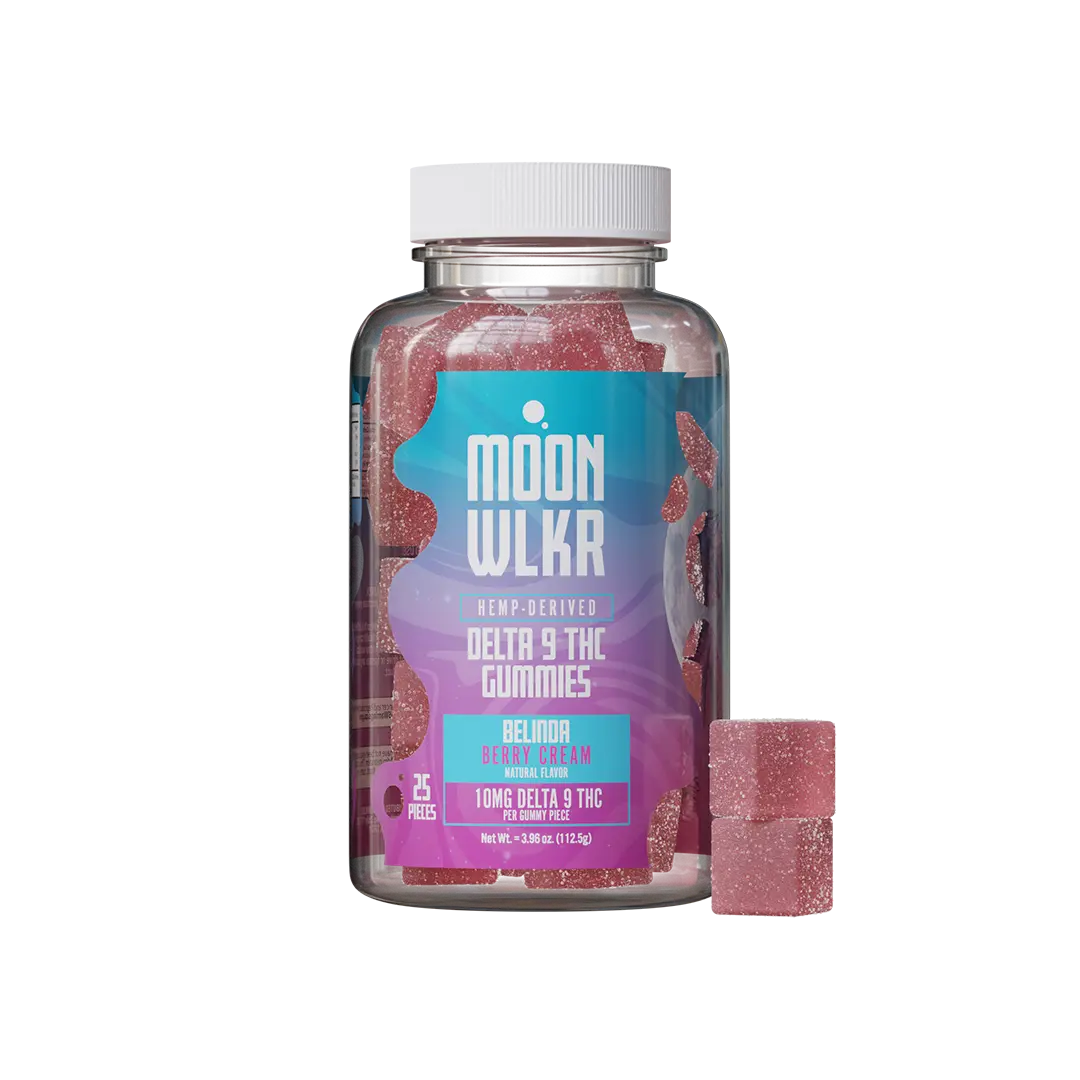 Delta 9 THC gummies in berry cream flavor