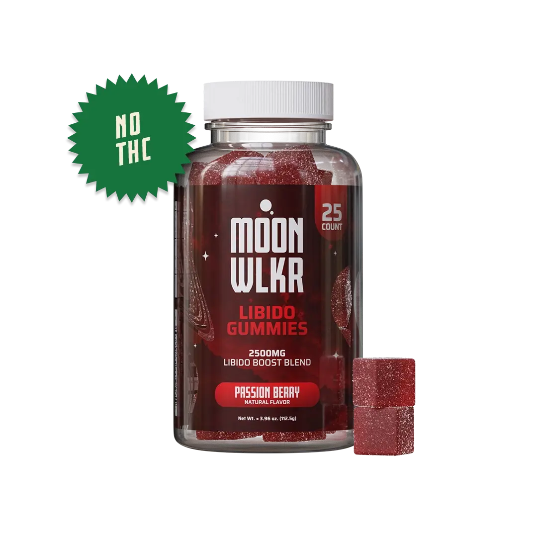 zero THC libido gummies in passion berry flavor