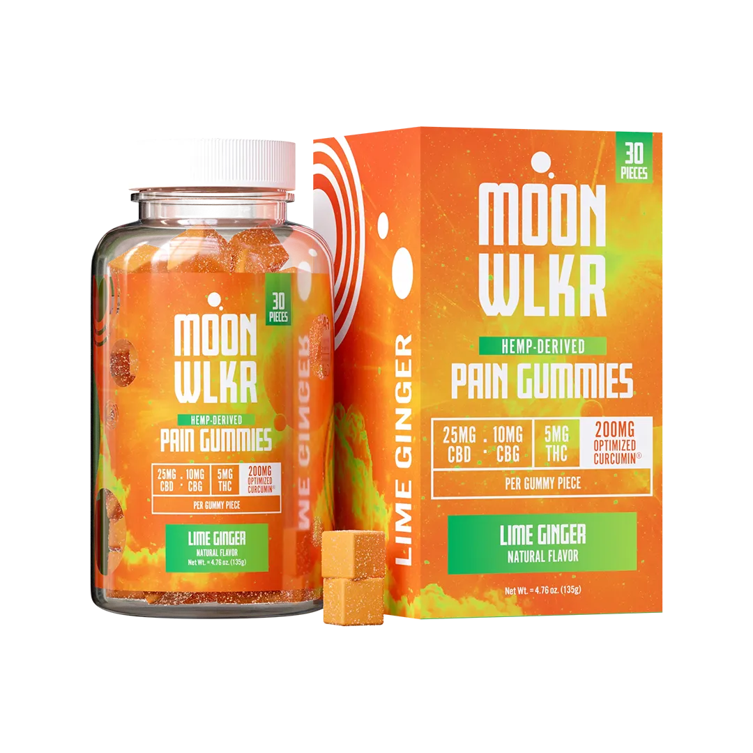 CBD : CBG : THC Pain Relief Gummies — Lime Ginger