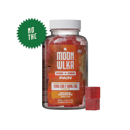CBD and CBG Pain relief gummies in mixed berry flavor