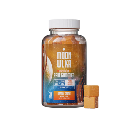 CBD and CBG pain relief gummies in orange creme flavor