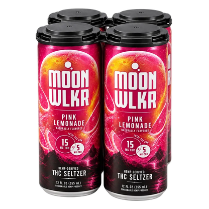 Moonwlkr Pink Lemonade Delta 9 THC Drinks in a 4 pack