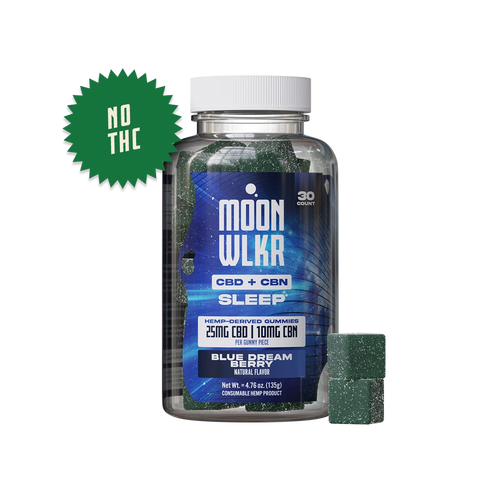 CBD and CBN sleep gummies in blue dream berry flavor