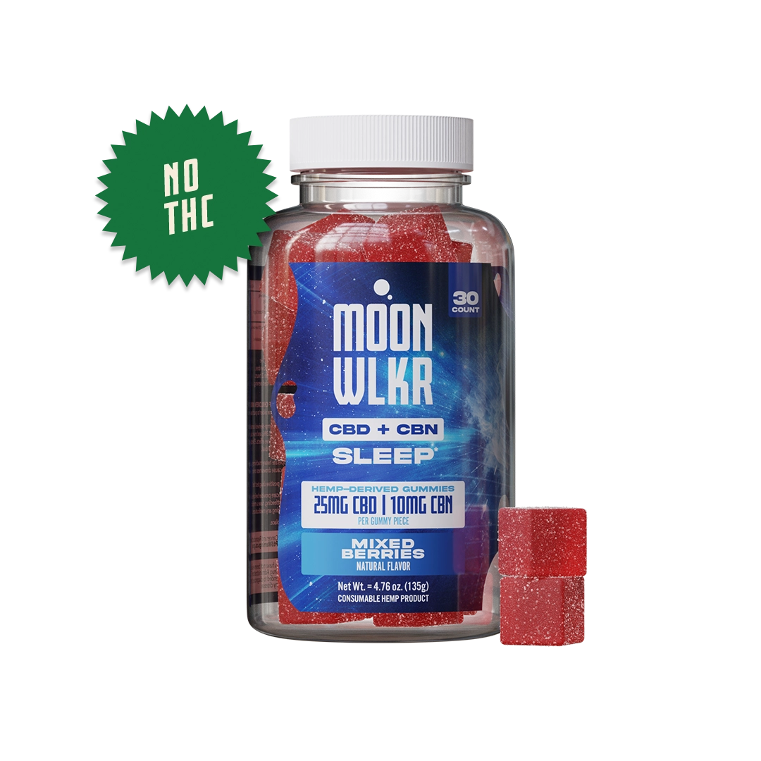 CBD and CBN sleep gummies in mixed berry flavor