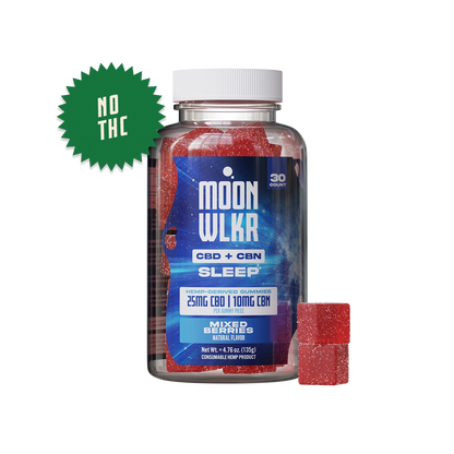 CBD and CBN sleep gummies in mixed berry flavor
