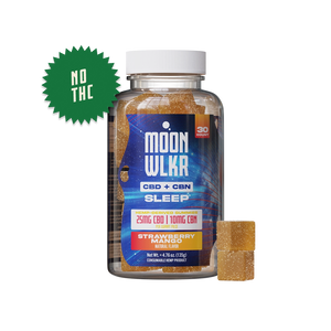 CBD and CBN sleep gummies in strawberry mango flavor