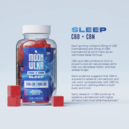 CBD:CBN Sleep Gummies — Mixed Berry