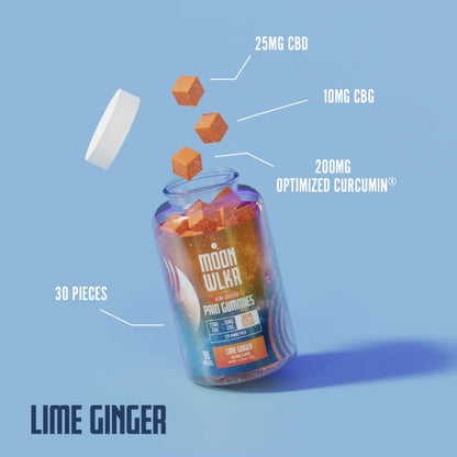 CBD : CBG Pain Relief Gummies — Lime Ginger