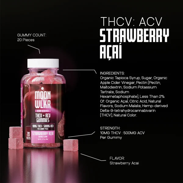 THC-V Gummies — Strawberry Acai