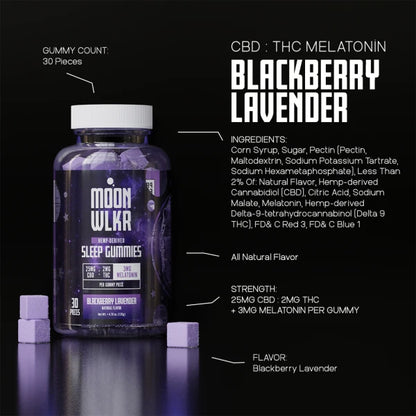 CBD : THC : Melatonin Sleep Gummies — Blackberry Lavender