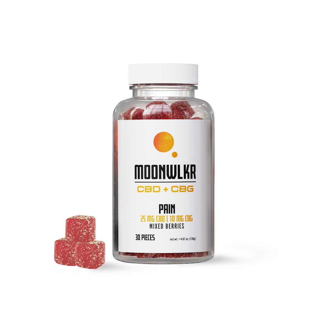 CBD:CBG Pain Relief Gummies — Mixed Berry - MoonWlkr