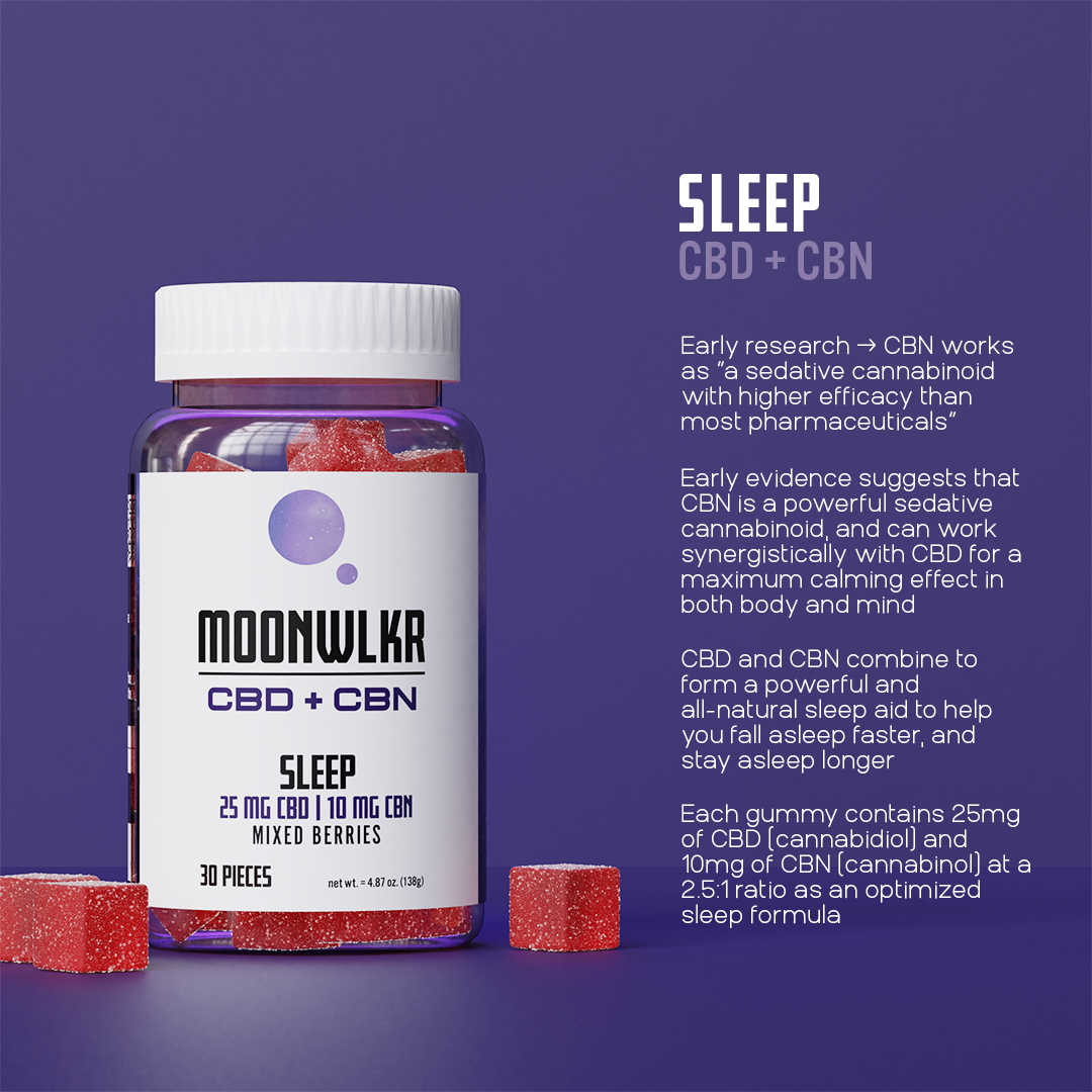 CBD:CBN Sleep Gummies — Mixed Berry - MoonWlkr