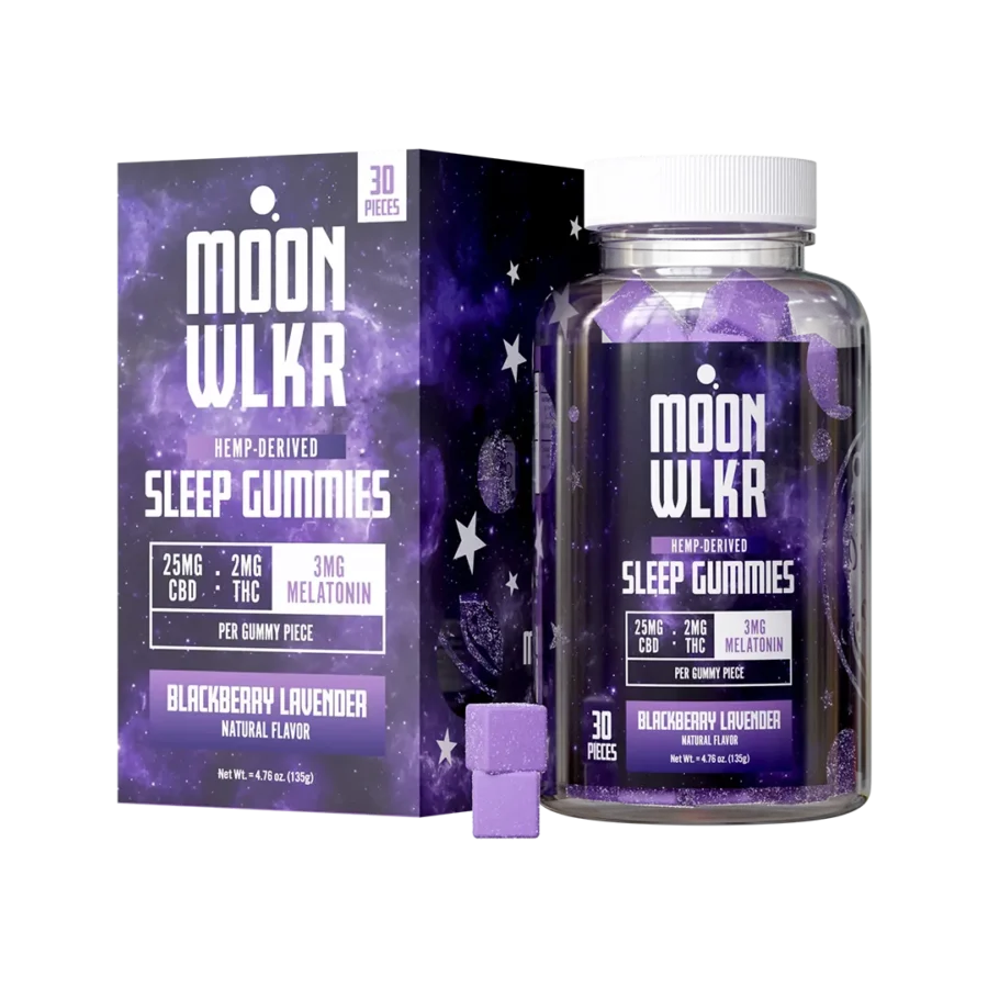 Moonwlkr CBD + THC + Melatonin Sleep Gummies Bottle
