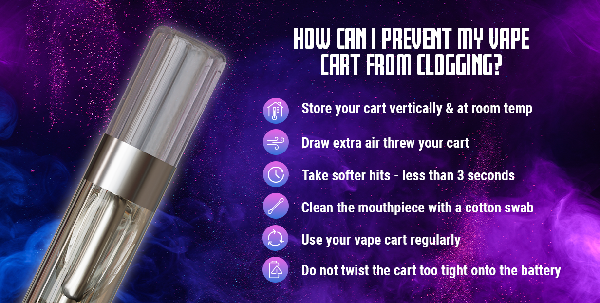 How can I prevent my vape cart from clogging infographic