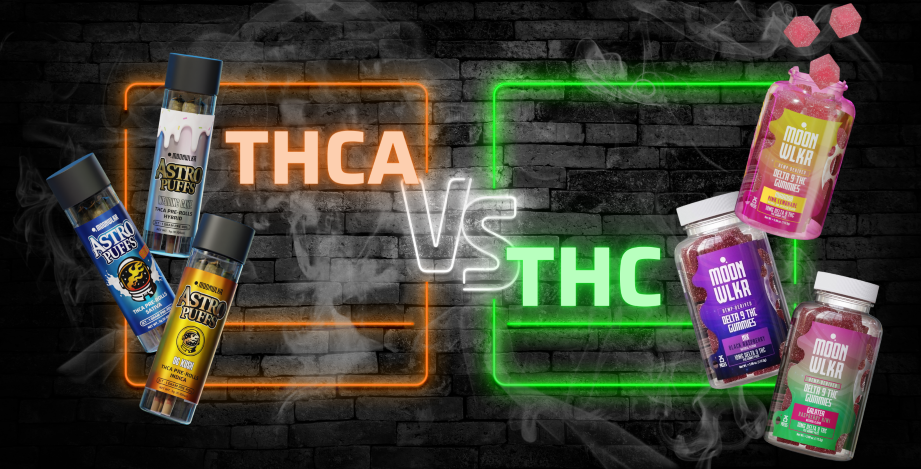 THCA VS THC with products of each type