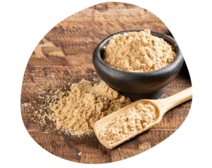 Maca root in powder form